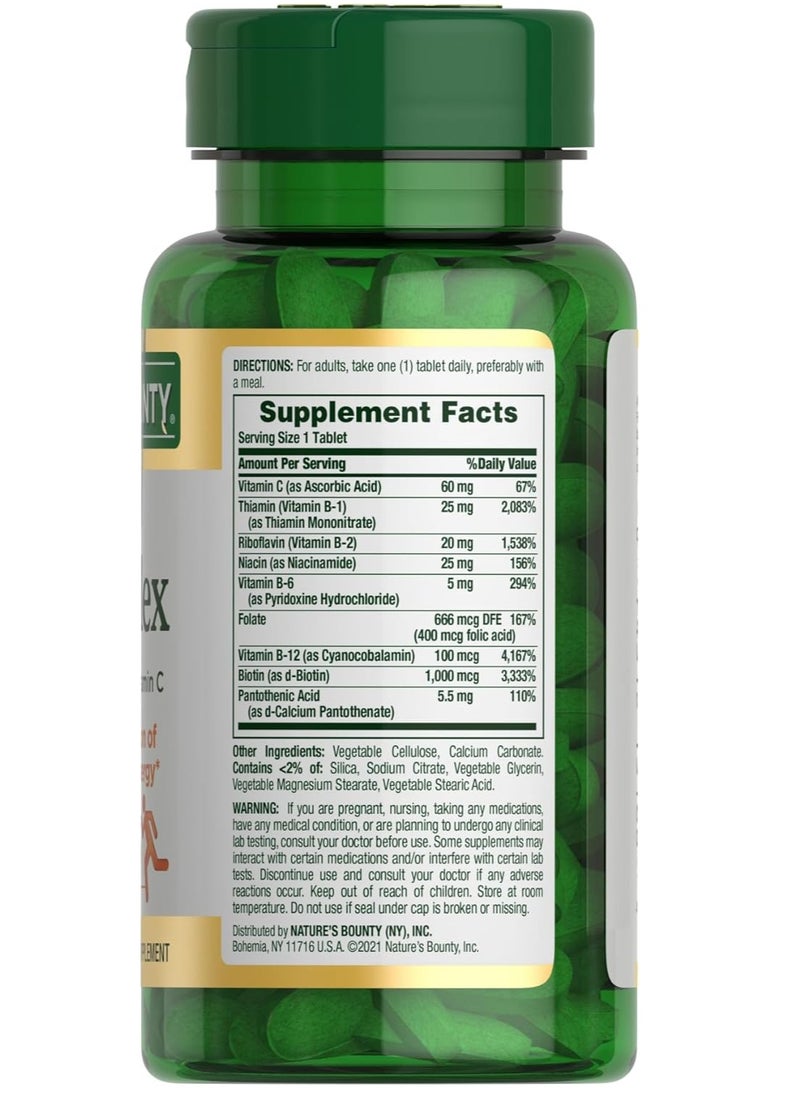 Super B Complex with Vitamin C & Folic Acid, Immune & Energy Support, 150 tablets