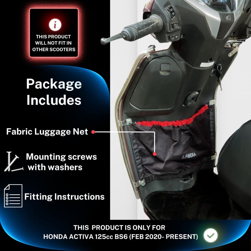 FIBERA Smart Front Basket ONLY Compatible with Honda Activa 125cc BS6 (Oct 2019- Present) (Red) - Image 5