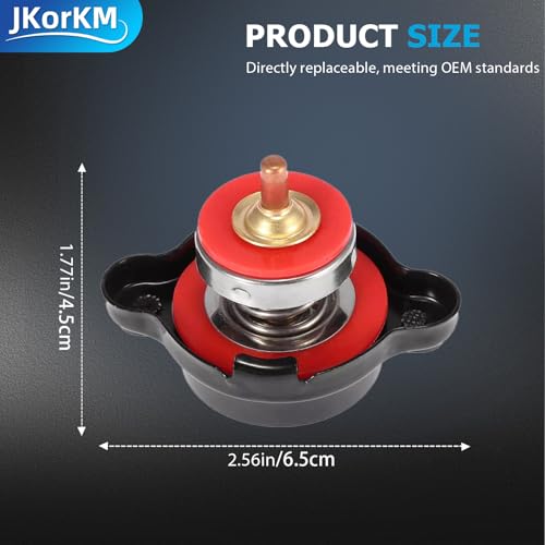 JkorkM غطاء رادياتير عالي الضغط JkorkM مقياس درجة الحرارة 1.8 بار 25.6Psi مناسب لدراجات هوندا وكاواساكي وسوزوكي وهوسكفارنا وياماها - Image 4