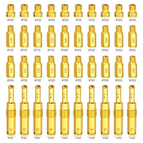 FixlyFido 40 Pcs Carburetor Main Jet Slow Pilot Jet Kit Fit for PWK Keihin OKO CVK Crab Includes 30Pcs Main Jets and 10Pcs Slow Pilot Jet Replace SCL2018090002ZHT0102 SCL201809000103ZHT0101 - Image 1