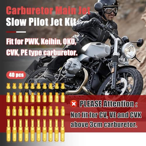 FixlyFido 40 Pcs Carburetor Main Jet Slow Pilot Jet Kit Fit for PWK Keihin OKO CVK Crab Includes 30Pcs Main Jets and 10Pcs Slow Pilot Jet Replace SCL2018090002ZHT0102 SCL201809000103ZHT0101 - Image 3
