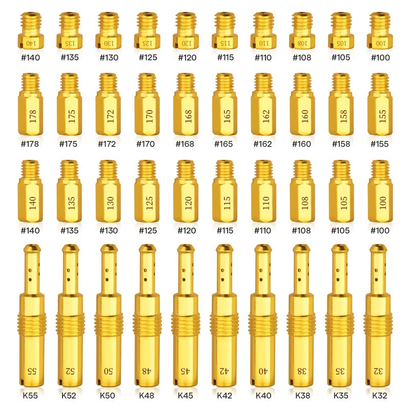 FixlyFido 40 Pcs Carburetor Main Jet Slow Pilot Jet Kit Fit for PWK Keihin OKO CVK Crab Includes 30Pcs Main Jets and 10Pcs Slow Pilot Jet Replace SCL2018090002ZHT0102 SCL201809000103ZHT0101 - Image 2