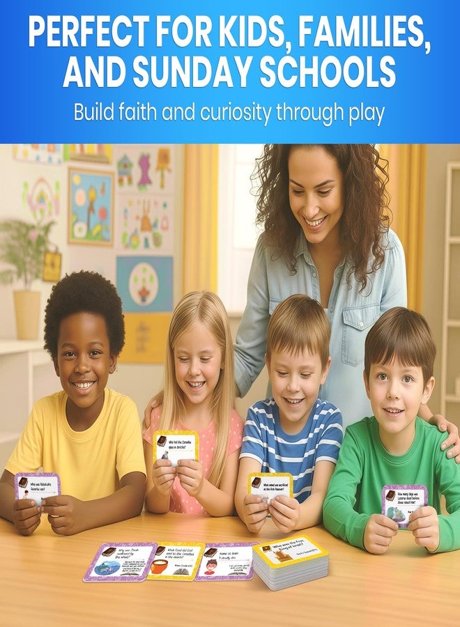 QUOKKA 300 Engaging Bible Trivia Card Questions - Fun Bible Games for Kids and Families to Learn About Scripture - Christian Games for Sunday School, Homeschool, and Family Bible Study - Image 4