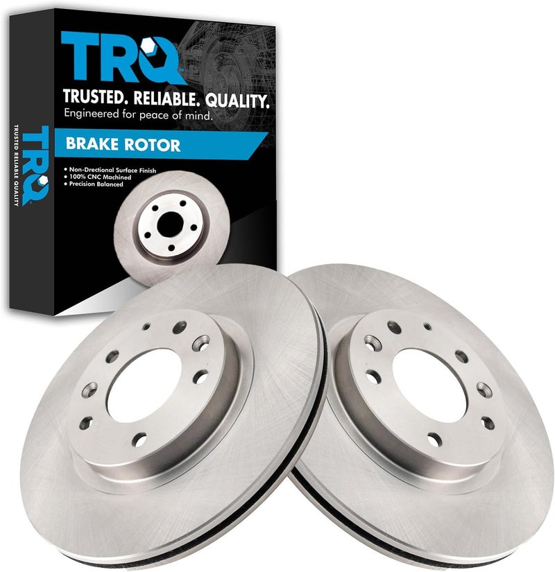 TRQ Front Brake Rotor Set Vented Compatible with 2006-2015 Mazda MX-5 Miata - Image 1