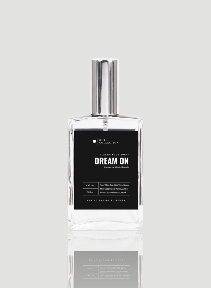 هوتيل كوليكشن Dream On - Essential Oil Room Spray - Luxury Hotel Inspired Aromatherapy - Bright White Tea, Aloe Vera, & Earthy Cedar - Hypoallergenic - Air Freshener Spray - 100mL/3.5 FL Oz