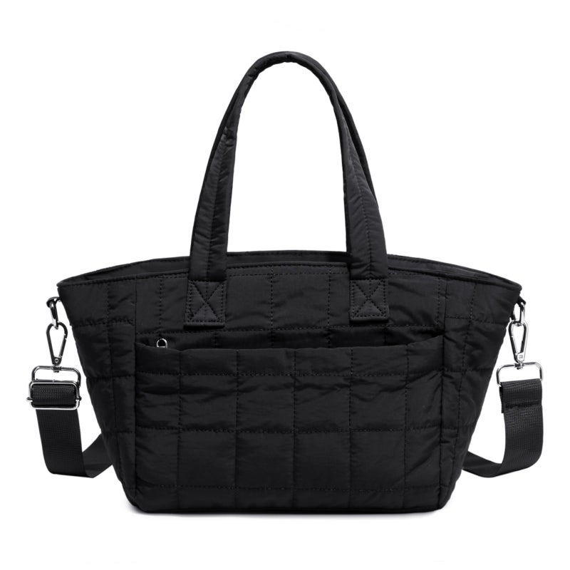 LOIDOU Lunch Box for Women Girls Insulated Lunch Bag Large Lunch Tote Bag Cute Lunchbox Cooler Bag for Work Travel Picnic Black