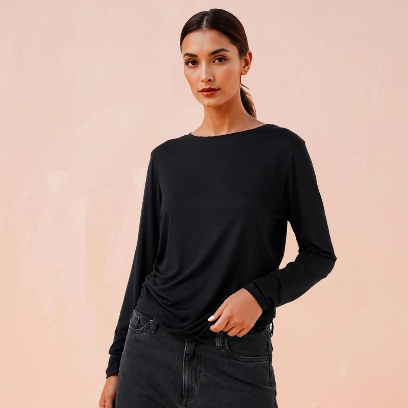 سبلاش فيڤ تيشيرت بقصة ضيقة وأكمام طويلة