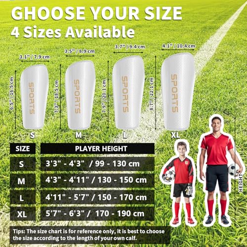LPONJAR Soccer Shin Guards for Kids Youth Adults - Shin Pads and Sleeves with Optimized Insert Pocket for Boys Girls Men Women for Football Games - Protective Soccer Equipment - Image 5