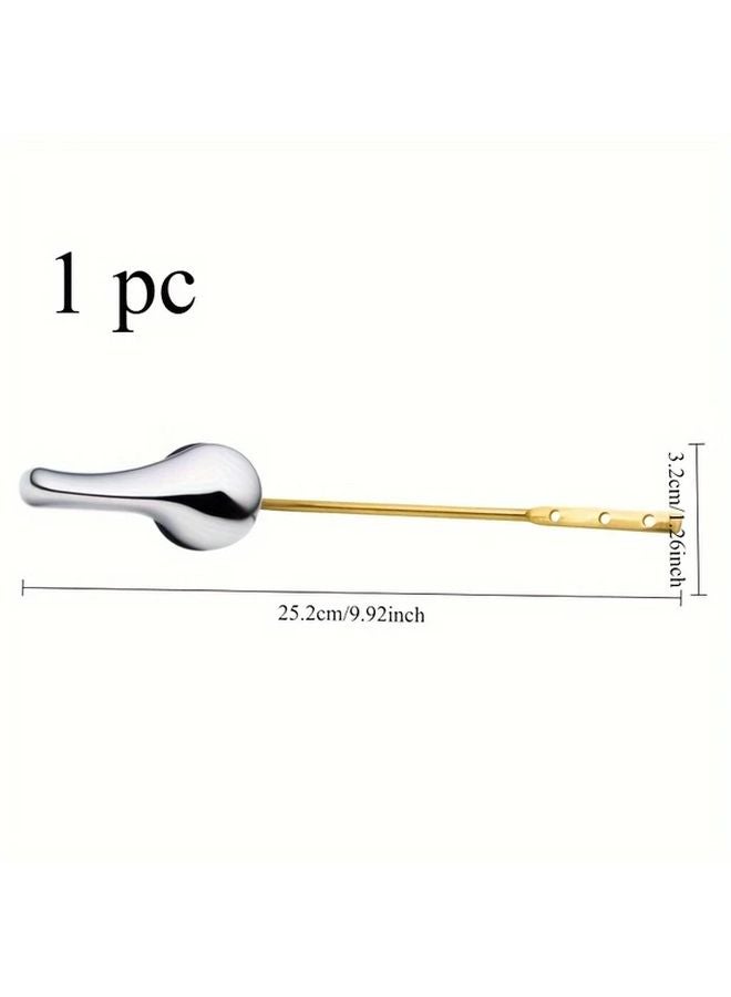 طقم استبدال مقبض دافق универсальный للحمامات باللون الفضي، مناسب لمعظم المراحيض الأمامية - Image 3