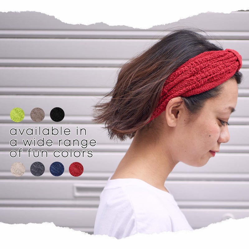 CHARM Mens Headband Lightweight Cotton - Womens Head Band Mesh Hair Accessory Unisex Wrap Black - Image 4