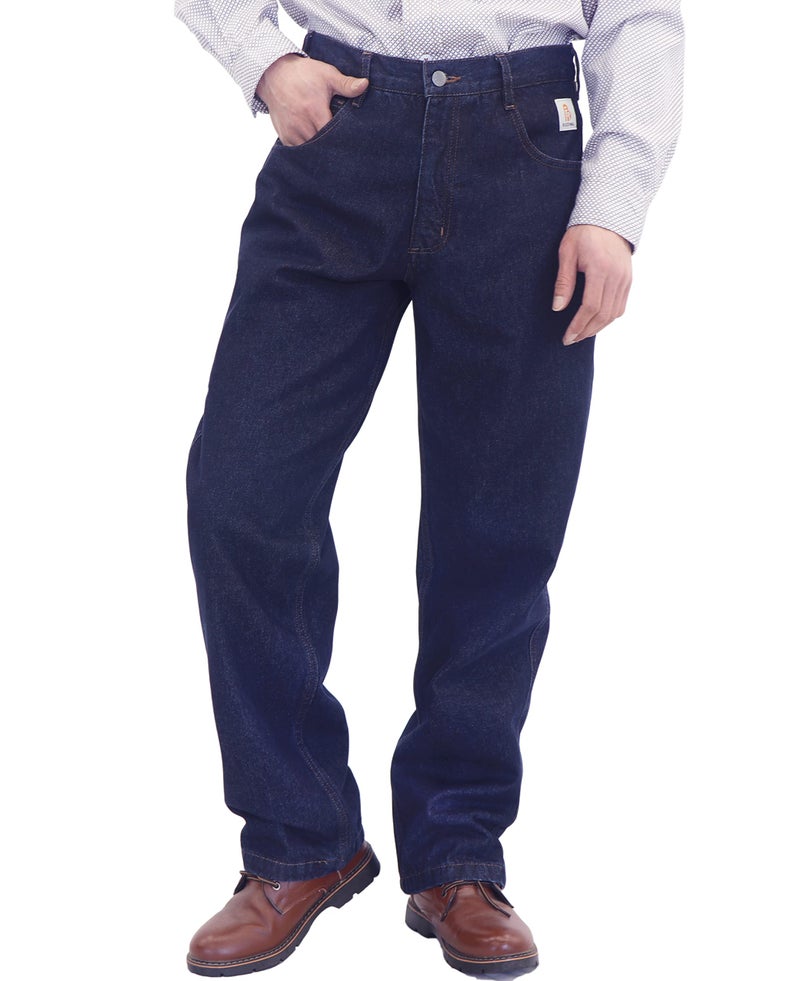 BOCOMAL FR Jeans for Men Flame Resistant Pants Midweight 11oz Blue Denim Fire Retardant Jeans
