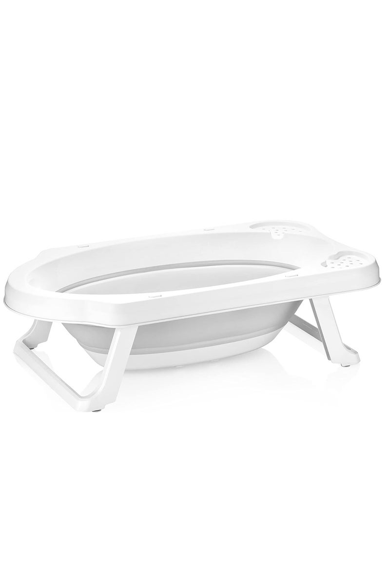 ممز بلانيت حوض استحمام بيبي محمول  مع حامل داخلي ومكان لوضع مستلزمات الاستحمام - مثالي للسفر والمنازل الصغيرة_ مستلزمات اطفال ـ هديه للاطفال ـ حوض استحمام اطفال ـ بانيو اطفال - Image 2