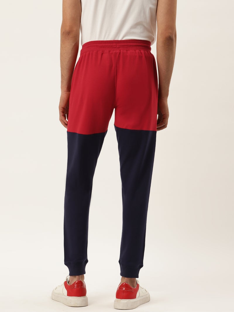 amswan COTTON RICH LYCRA WITH CONTRAST PANNEL PRINTED TRACK PANTS - Image 3