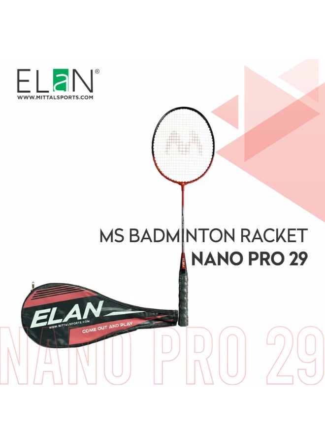 Elan Badminton Racket Nano Pro 29 – Lightweight Nano Frame Badminton Racquet with High Strength Build and Comfort Grip for Training and Competitive Play - Image 1