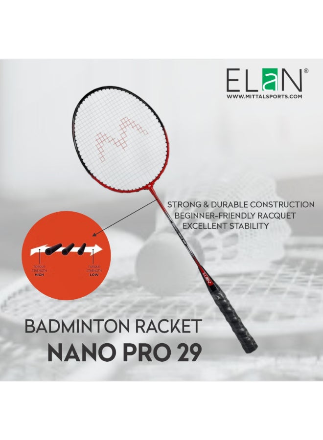 Elan Badminton Racket Nano Pro 29 – Lightweight Nano Frame Badminton Racquet with High Strength Build and Comfort Grip for Training and Competitive Play - Image 5