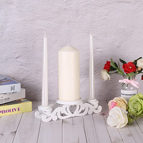 Rozrety Unity Candle Holder-Unity Candles Stand for Wedding Ceremony Set-Pillar Candle Holders for Weddings Centerpiece Decoration(Candles not Include) - Image 3