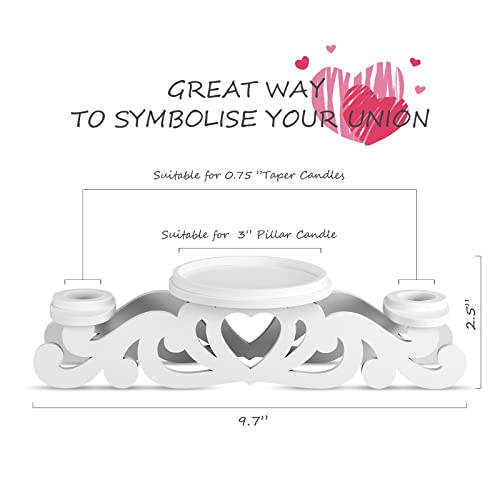 Rozrety Unity Candle Holder-Unity Candles Stand for Wedding Ceremony Set-Pillar Candle Holders for Weddings Centerpiece Decoration(Candles not Include) - Image 2