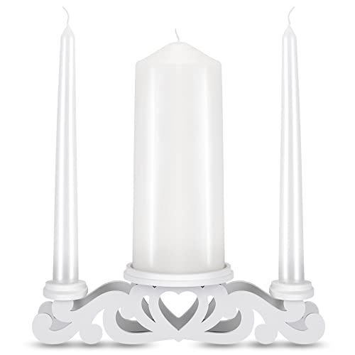 Rozrety Unity Candle Holder-Unity Candles Stand for Wedding Ceremony Set-Pillar Candle Holders for Weddings Centerpiece Decoration(Candles not Include) - Image 1