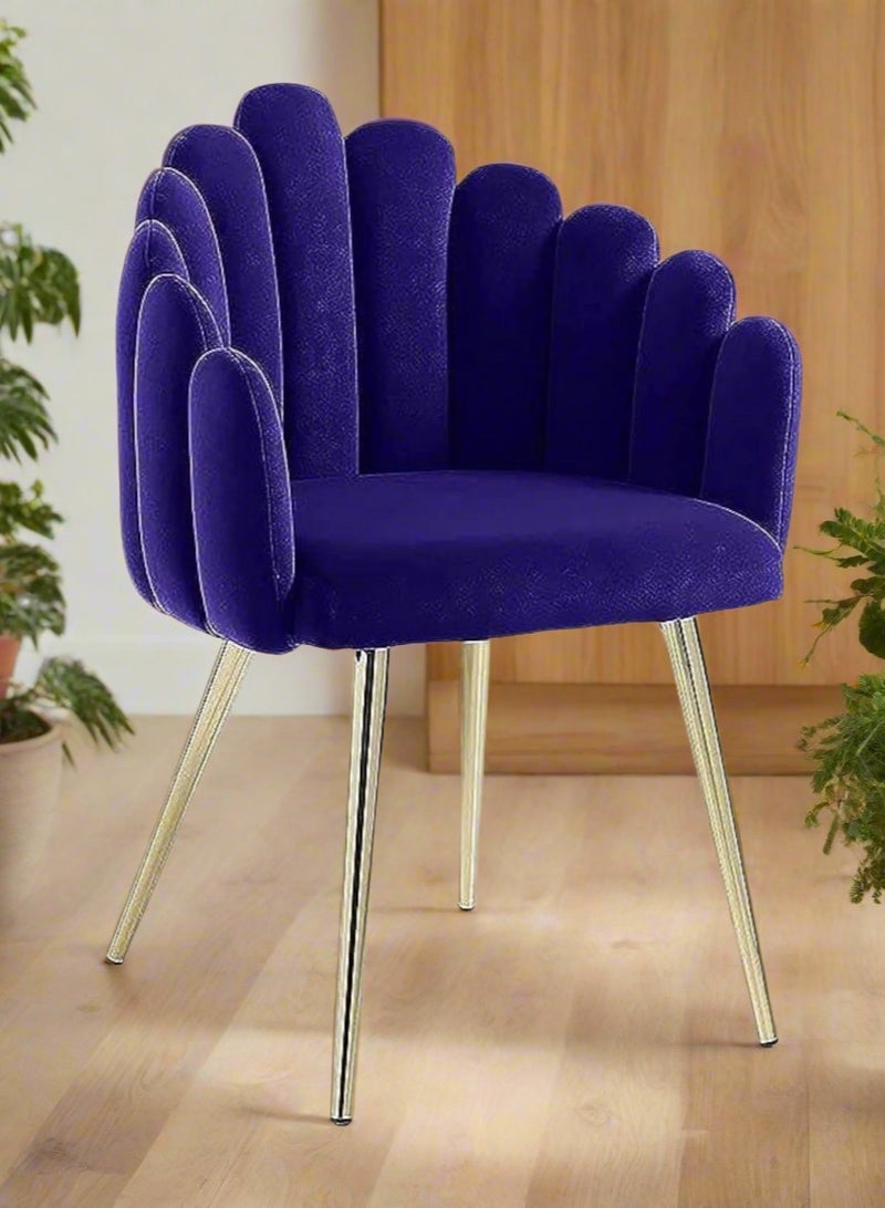 Wooden Twist Wooden Twist Accent Luxury Design Cozy Living Room Dining Chair (Blue)  - Image 2