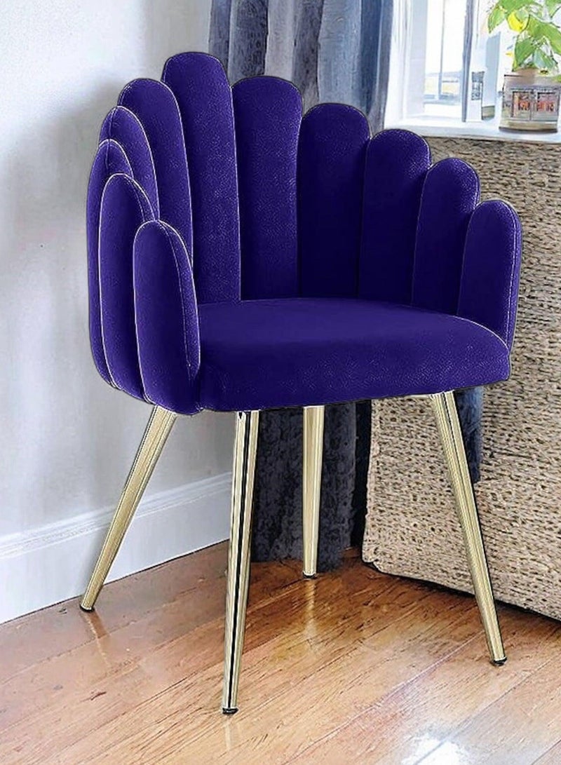 Wooden Twist Wooden Twist Accent Luxury Design Cozy Living Room Dining Chair (Blue)  - Image 1