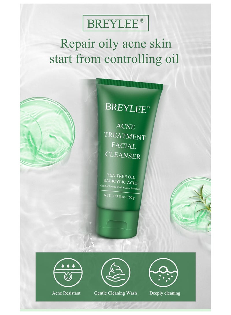 BREYLEE Tea Tree Acne Cleanser Facial Cleanser 100g - Image 5