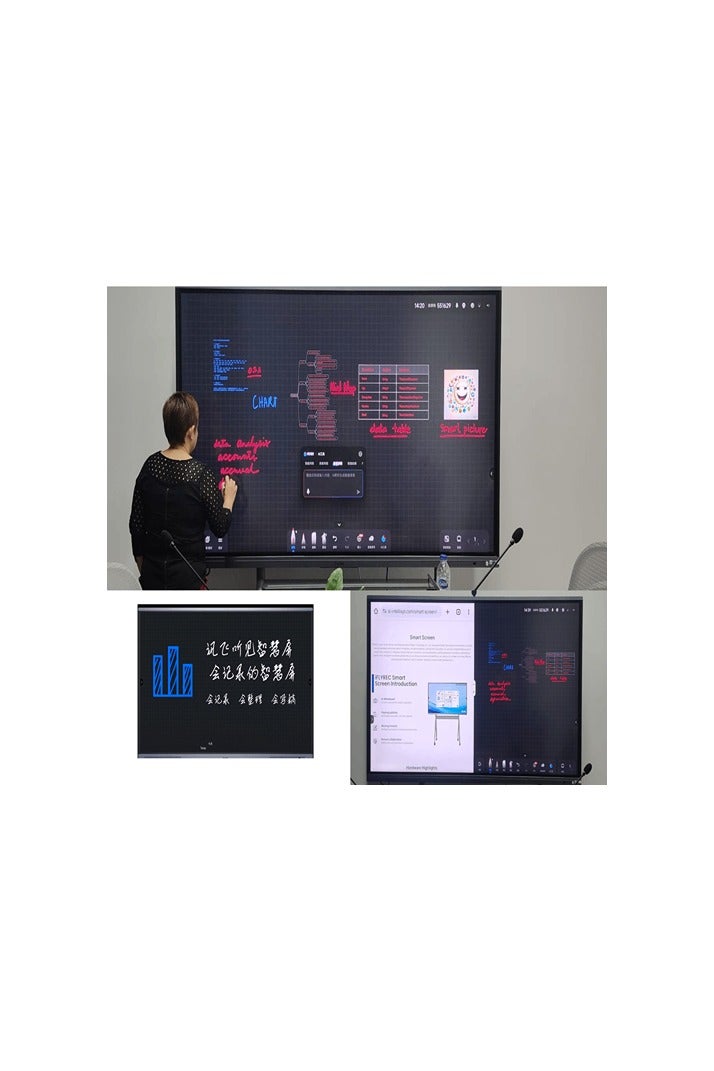 iFLYTEK iFLYTEK MR65DA 65 inches, 4K ultra-high definition, brightness≥400cd/m2, color coverage≥ 90% NTSC, zero point lamination, 4+32G, 8-core CPU, dual WiFi module (WiFi5+WiFi6), dual-mode dual-channel 2.4G/5G, light sensor,16W x 2 Speaker, with Android vCast, Spark LLM AI Assistant Interactive Display - Image 2
