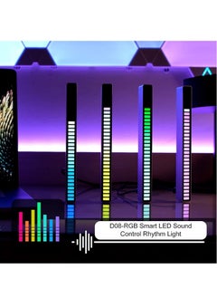 ELTRAZONE D08-RGB Smart LED Light Bars Car Sound Control Rhythm Light RGB Voice-Activated Music Atmosphere Lights Tube with 32 LED 18 Colors Built-in Battary 32 Bit for Car Gaming PC TV Room  - Image 4