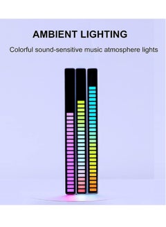 ELTRAZONE D08-RGB Smart LED Light Bars Car Sound Control Rhythm Light RGB Voice-Activated Music Atmosphere Lights Tube with 32 LED 18 Colors Built-in Battary 32 Bit for Car Gaming PC TV Room  - Image 5