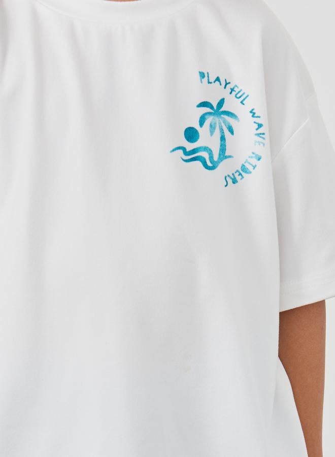 Styli Styli Slogan Print Round Neck T-Shirt  - Image 4