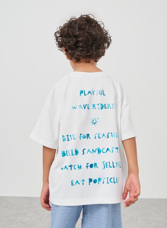 Styli Styli Slogan Print Round Neck T-Shirt  - Image 5