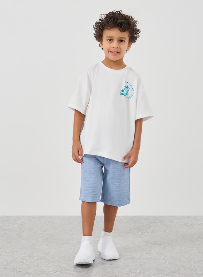 Styli Styli Slogan Print Round Neck T-Shirt  - Image 3