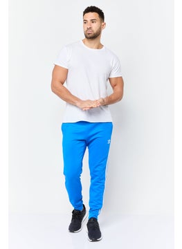 adidas Originals Men Slim Fit Training Sweatpants, Blue  - Image 3