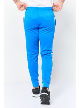 adidas Originals Men Slim Fit Training Sweatpants, Blue  - Image 4