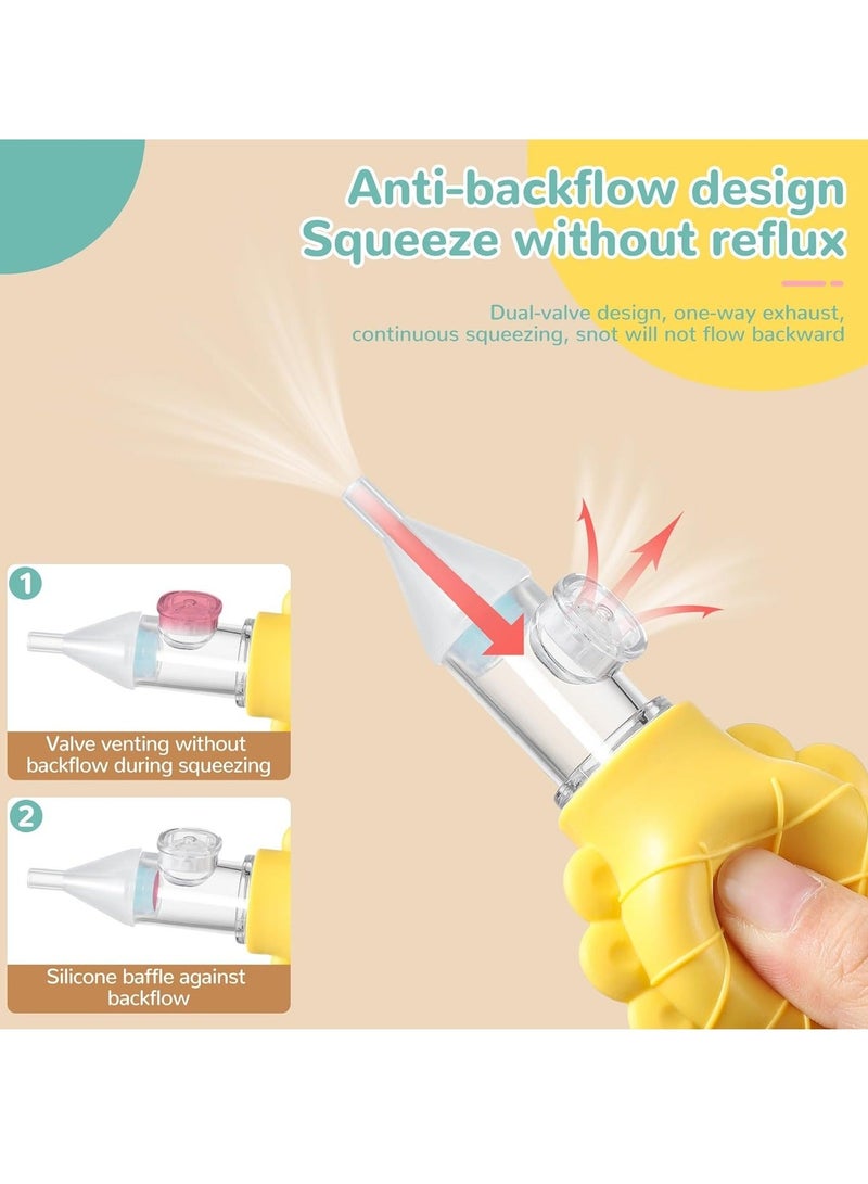 Nasal Aspirator for Baby, Nose Sucker for Baby, Cleanable and Reusable, BPA-Free Silicone, with 2 Silicone Tips, A Clip, and Organizer - Image 5
