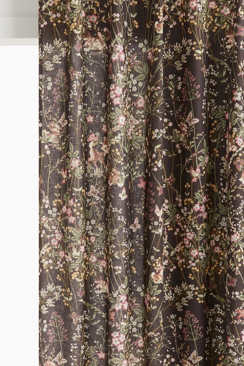 H&M 2-pack patterned cotton curtain lengths