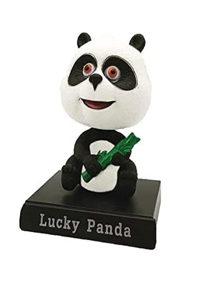 Abelestore Super Hero_Zenitsu_Demon Slayer Action Figure Limited Edition Bobblehead with Mobile Holder for Car Dashboard, Office Desk & Study Table (Pack of 1) (Panda - Bobblehead) - Image 1