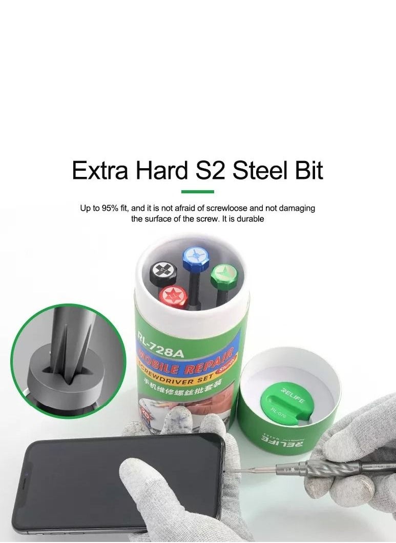 RELIFE - Set 2D S2 Steel Special Screwdrivers Repair Tools Kit for Mobile Phone Repair - Image 1