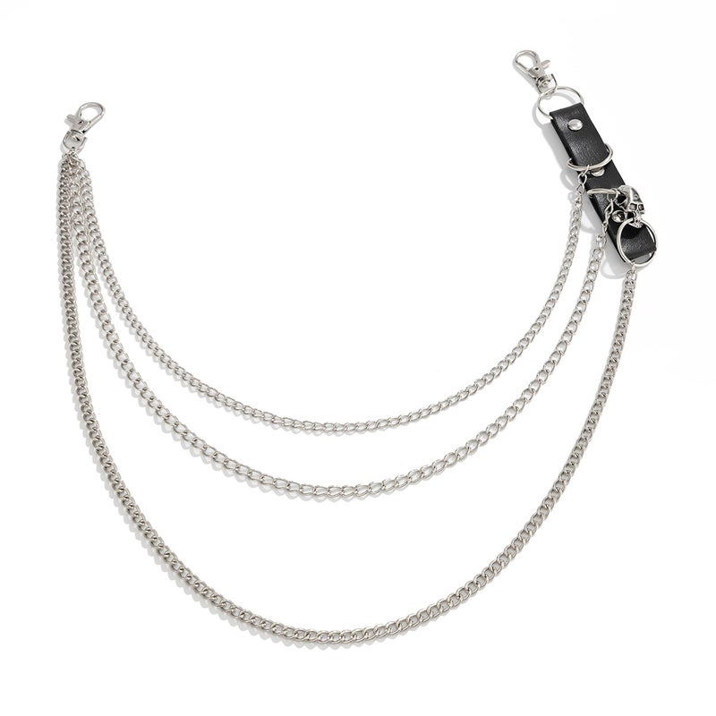 European and American Cross-Border Jewelry: Punk Metal Chain Multi-Layer Waist Chain, Trendy Street Style with Hoop Design, Versatile for Men - Image 5