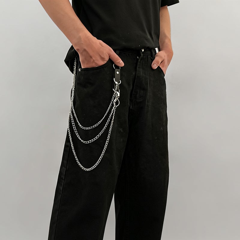 European and American Cross-Border Jewelry: Punk Metal Chain Multi-Layer Waist Chain, Trendy Street Style with Hoop Design, Versatile for Men - Image 1