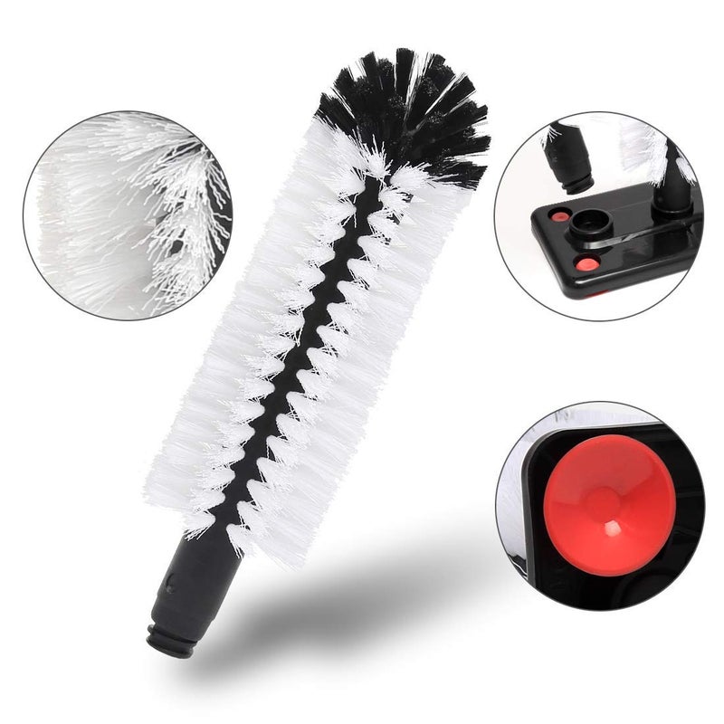 FEENM Water Bottle Cleaning Brush Glass Cup Washer with Suction Base 3 Head Bristle Brush for Beer Cup, Long Leg Cup, Red Wine Glass and More Bar Kitchen Sink Home Tools - Image 4