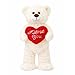 Aqushymallow Cow دبدوب أكوشيمالو بقلب أو وردة حمراء دمية دبدوب رومانسية هدية عيد الحب أو عيد ميلاد للبنات دبدوب أبيض بقلب - Image 2