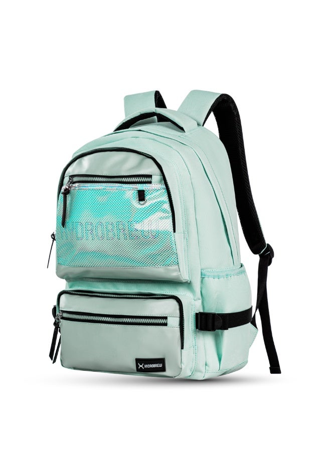 HYDROBREW 18" Backpack w/ Bento Lunch Box - Green - Image 2