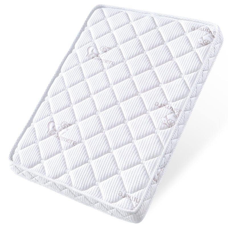 OSSERTSbearY Pack and Play Mattress 38 x 26 Premium Knitted Fabric Safety Reinforced Play Yard Mattress Fits for Graco Baby Trend Pamo Babe Playard Firm Support and Comfort FoamWhite - Image 2