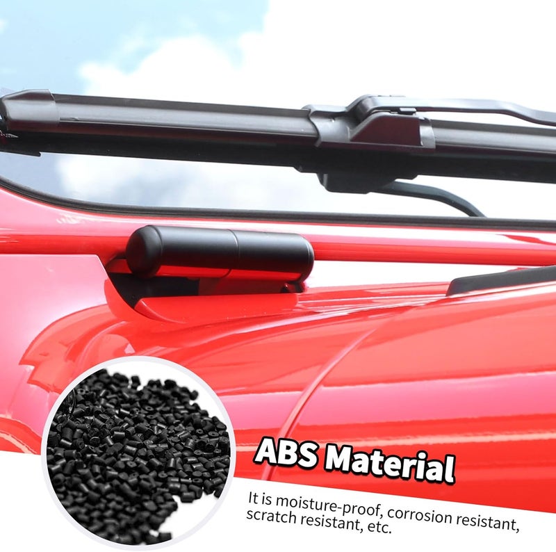 Jimen Windshield Hinge Cover Trim for Jeep Wrangler & Gladiator - Image 5