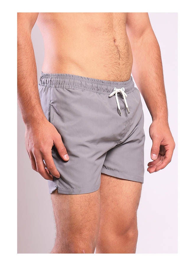 WHITE RABBIT Plain Basic Mid-Rise Swim Shorts  - Image 2