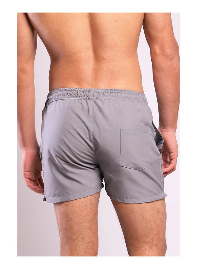 WHITE RABBIT Plain Basic Mid-Rise Swim Shorts  - Image 3