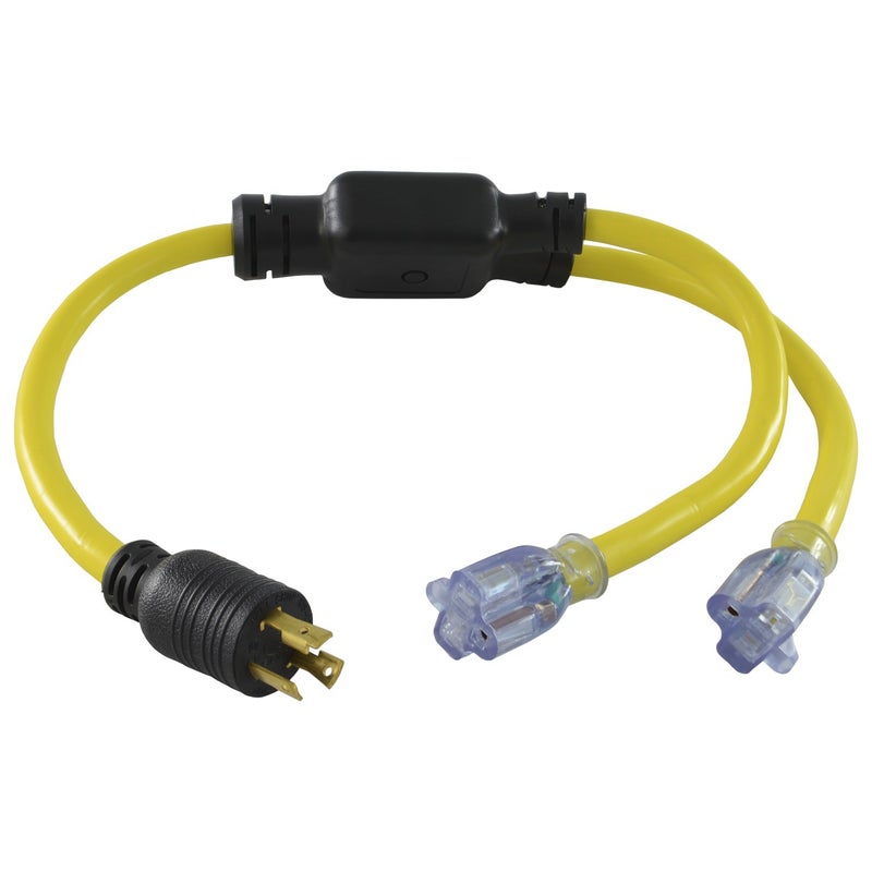Conntek YL530520S 30-Amp 125-volt L5-30P Generator Y-Adapter Male Plug to U.S. 15/20-Amp Female Connectors - Image 5