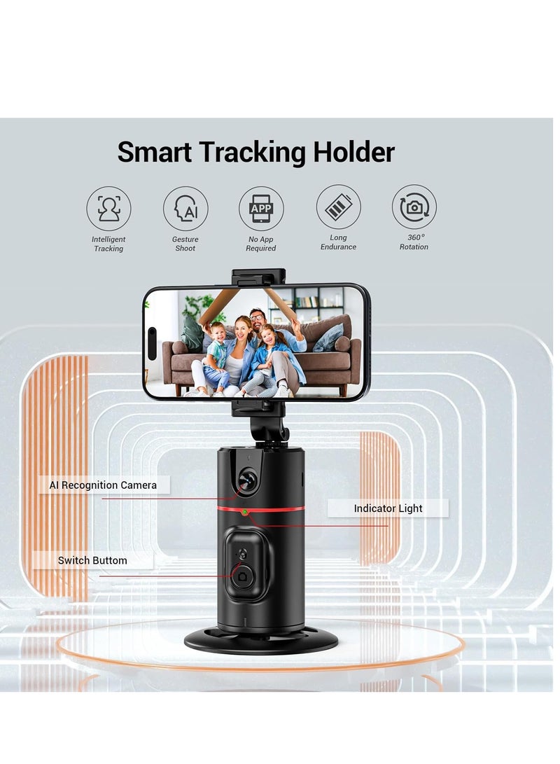 "360° Rotating Auto Face Tracking Phone Holder Tripod with Remote Control & Gesture Recognition – Smart Motion Tracking Stand for Vlogging, Live Streaming, Video Calls, and Content Creation" - Image 2