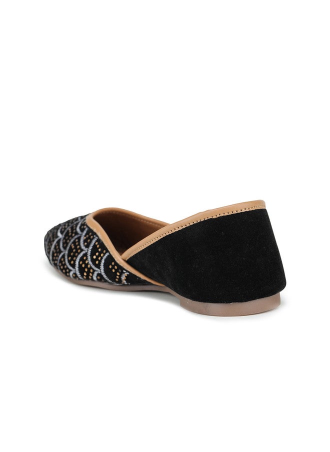 She Zone أحذية موجاريس مسنّنة سوداء للنساء - Image 3