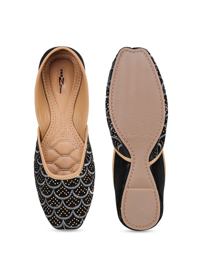 She Zone أحذية موجاريس مسنّنة سوداء للنساء - Image 5